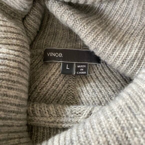 Vince Wool/Cashmere Blend Gray Turtleneck Sweater Women's Large - Picture 2 of 6